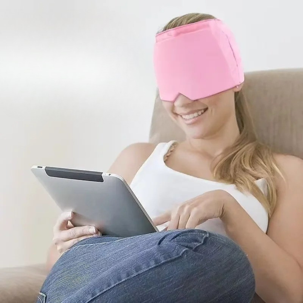 MigraRelief – Máscara de gel terapéutica para migraña y estrés