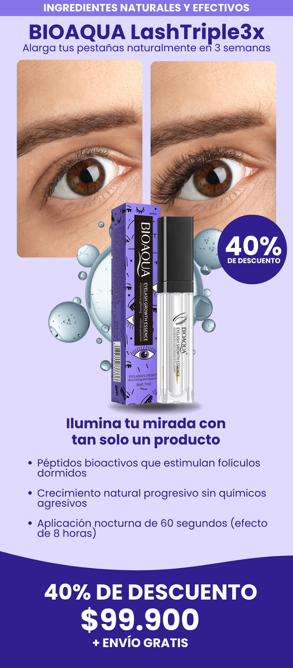 LashBoost Elite – Serum Alargador de Pestañas (Efecto Natural)